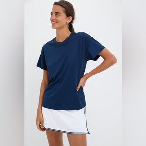 NWT Tuckernuck Navy Short Sleeve Performance Jersey Ryan Boyfriend Tee - Size M